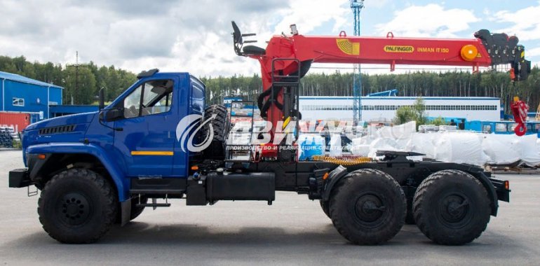 Седельный тягач Урал Next 4320-72 с КМУ ИТ-150 (тросовый)