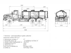 Автоцистерна - 9,7 (Молоковоз) на шасси Урал Next 4320-72 